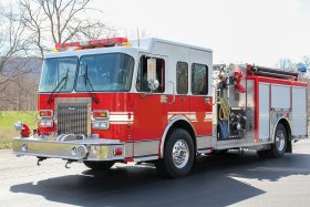 SOLD SOLD SOLD 2002 Spartan/Marion 1500/1000 Top Mount Pumper…..3 Available